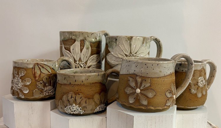 Clay and Cream Mugs