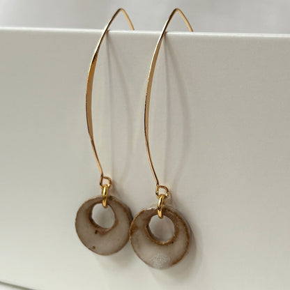 Stone Halo Earrings