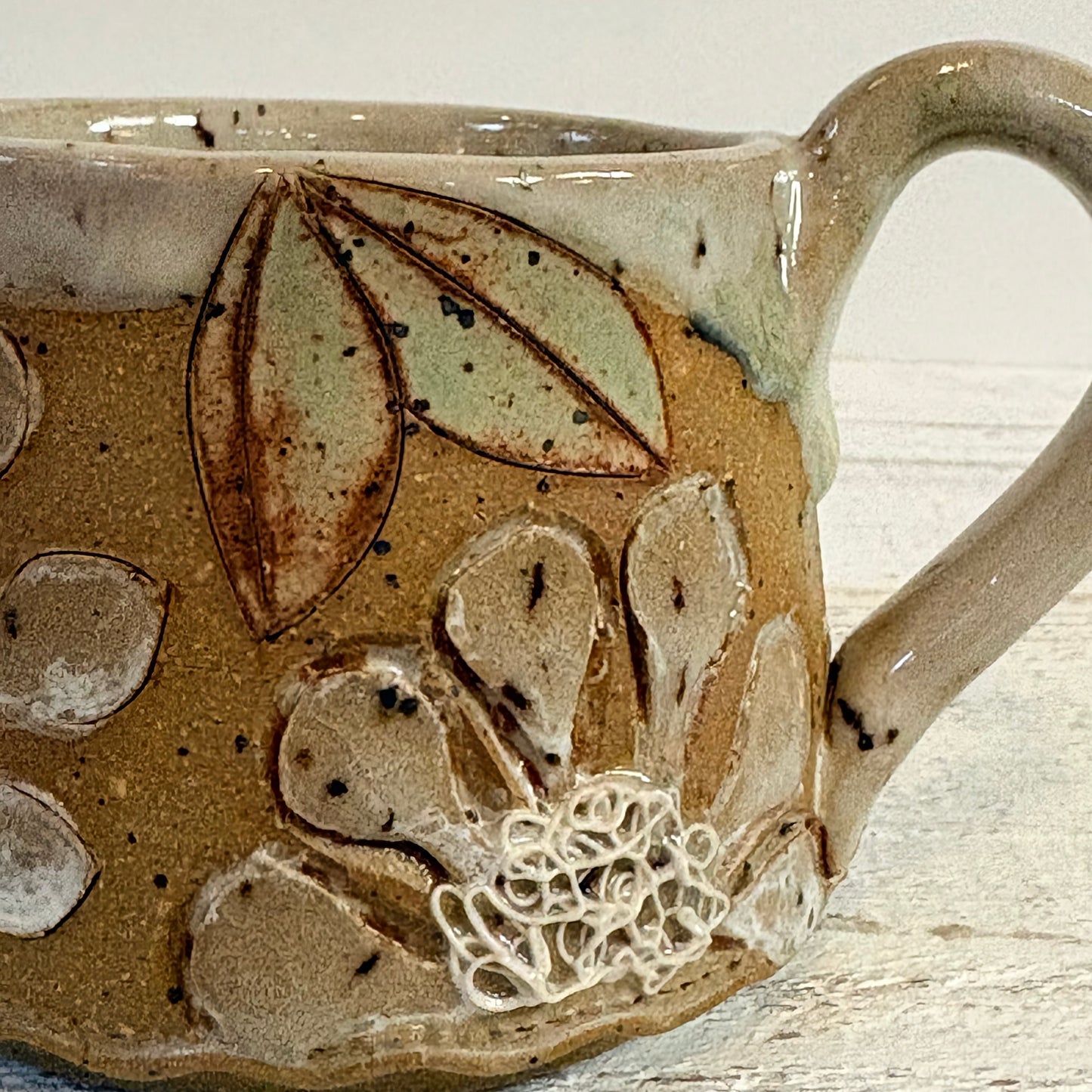 Clay and Cream Floral 7