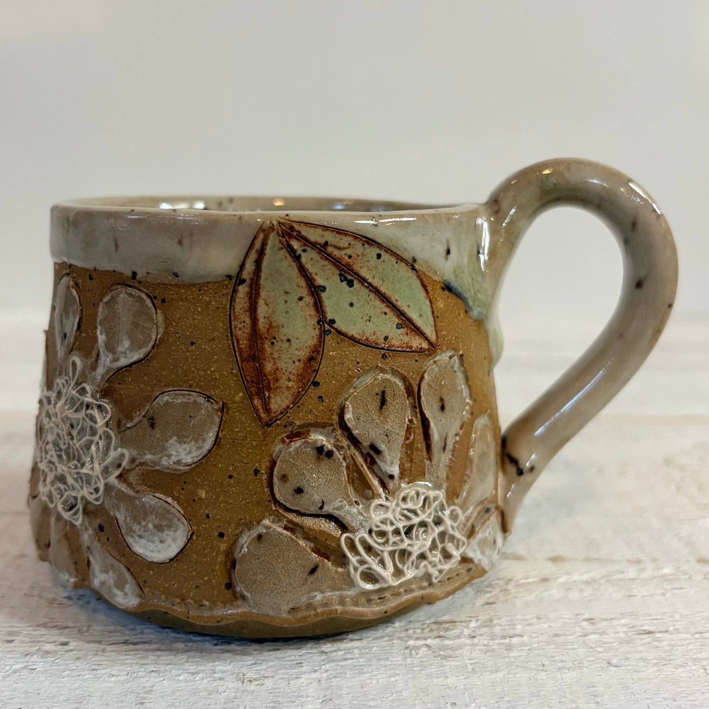 Clay and Cream Floral 7