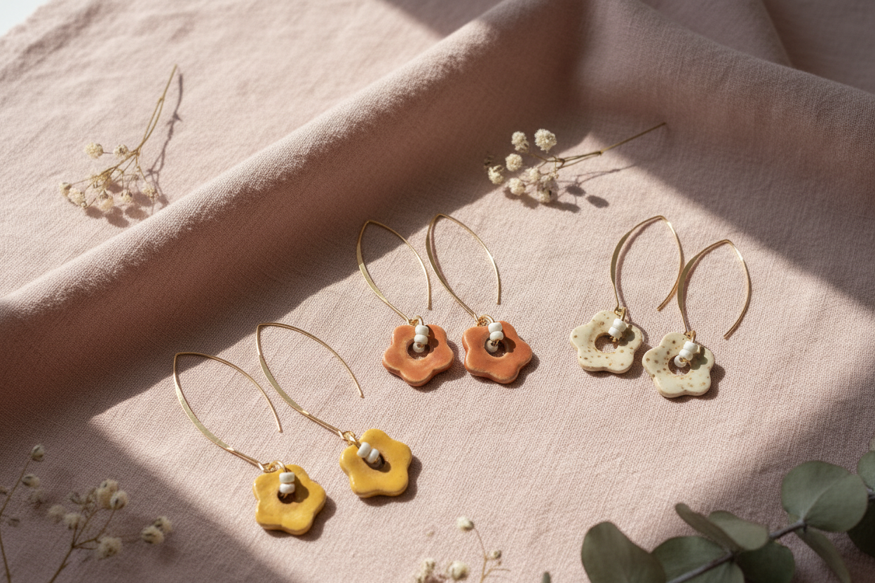Autumn Rose Earrings Lifestyle - Accurate Design