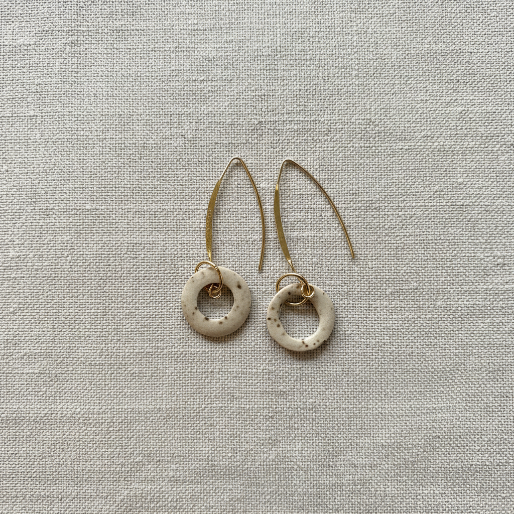 Earrings on Linen