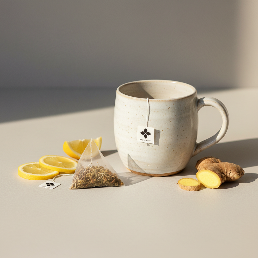French Lemon Ginger Tea - Lifestyle Photo